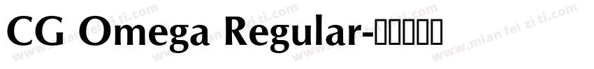 CG Omega Regular字体转换